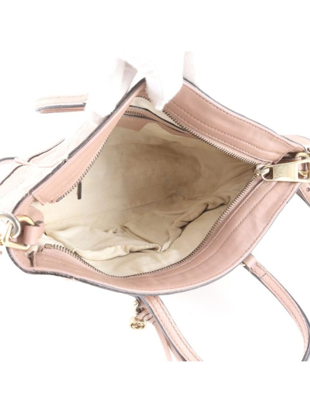 ★SOLD★ Gucci Guccissima Bree Leather 2-Way Shoulder Bag Crossbody Hand Pink - Picture 7 of 9